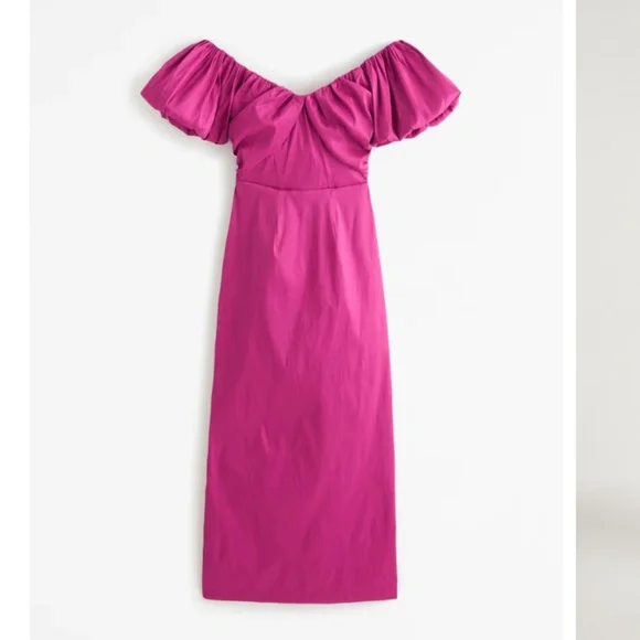 Abercrombie & Fitch Pink Midi Dress | XS Petite - Picture 1 of 5